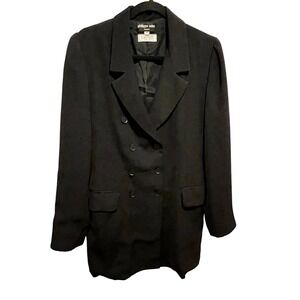 Philippe Adec Paris Black Double Breasted Blazer Jacket Bergdorf Goodman Size 10